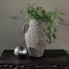 Tabia vaas aluminium - donkerbruin