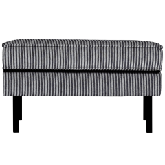 Rodeo hocker op poten streep - zwart/grijs