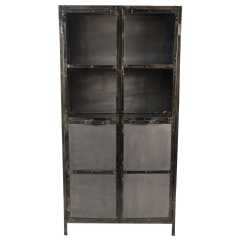 Brooklyn vitrinekast 90x40x180 cm metaal grijs van het woonmerk HSM Collection