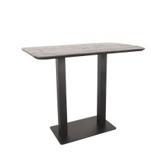Restaurant/Bartafel 120x70x92 cm - sloppy edge - zwart