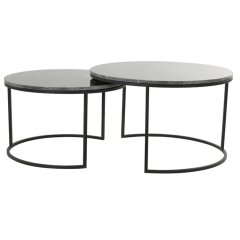  Salontafel Alfio marmer set van 2 van het woonmerk Light & Living