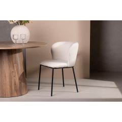 Lino eetkamerstoel - boucle - wit