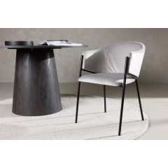 Eveline eetkamerstoel - velvet - lichtgrijs