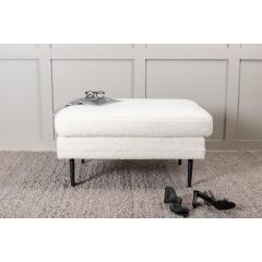 Kira hocker - teddy - wit