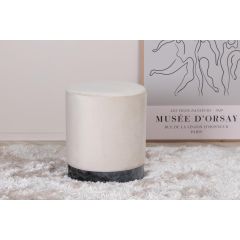 Cleo poef - velvet - beige