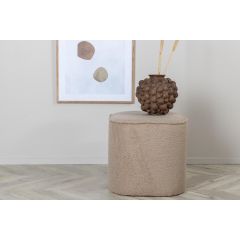 Arlo poef - teddy - beige