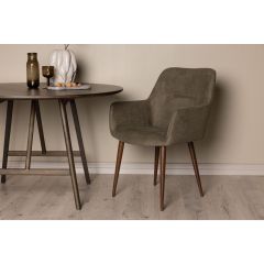 Svea Savo eetkamerstoel - linnen - bruin