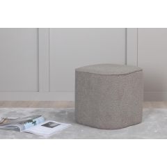 Arlo poef - teddy - grijs