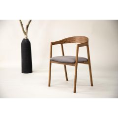 Zako eetkamerstoel - eiken & velvet