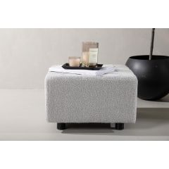 Sol hocker - boucle - lichtgrijs