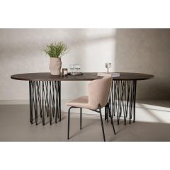 Seko deens ovale eettafel - 220 x 100 cm - mokka
