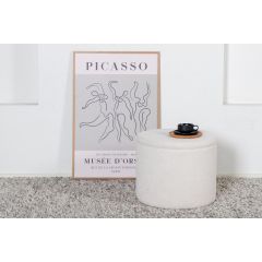 Blaze poef - teddy - wit