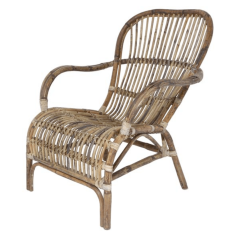 Fauteuil Bandung rotan bruin van het woonmerk Light & Living