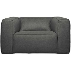 Fauteuil Bean Incl. Kussen Middengrijs Gemêleerd