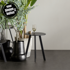 Bijzettafel Fer Metaal Zwart Ø40 cm