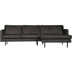 Chaise Longue Rodeo Rechts Zwart