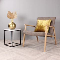 Daniel fauteuil houtlook - bruin