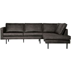 Hoekbank Rodeo Rechts Zwart