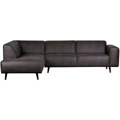 Hoekbank Statement Links Eco Leer Grijs