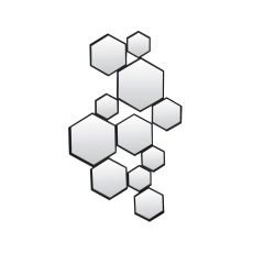 Cinci spiegel 98x3,5x57,5 cm - zeshoek mat zwart