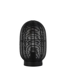 Ophra tafellamp Ø18x30 cm - mat zwart