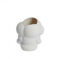 Luzzu vaas deco 29,5x29x33 cm - mat crème