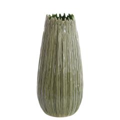Kopra vaas deco Ø30,5x65 cm - keramiek donkergroen