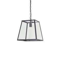 Saunte hanglamp 34x34x34,5 cm - zwart/glas