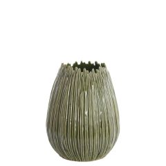 Kopra vaas deco Ø35,5x45 cm - keramiek donkergroen
