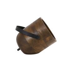 Rehan tafellamp 24x20x23 cm - hout olie bruin/zwart
