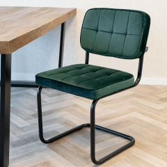 Ivy eetkamerstoel buisframe velvet van het woonmerk Kick Collection