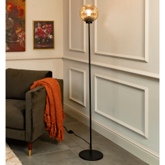Jillie vloerlamp smoke glas 1L van het woonmerk Vurna