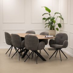 Raf draaistoel bouclé