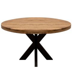 Industrial Dax eettafel rond 140 cm - naturel van het woonmerk Kick Collection