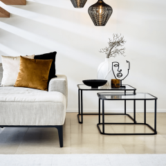  Salontafel Lofti glas set van 2 van het woonmerk Light & Living