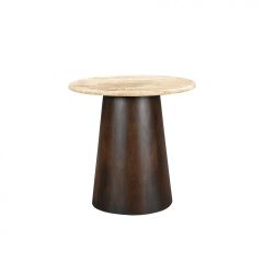 Valentino ronde bijzettafel - Ø45 cm - beige