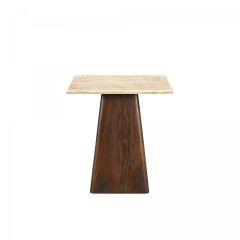 Valentino vierkante bijzettafel - 45x45 cm - beige van het woonmerk Livingfurn