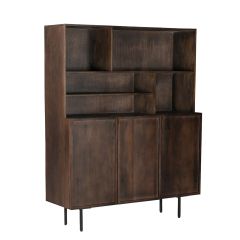 Elan wandkast - 135 cm - mangohout - bruin