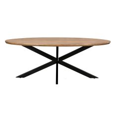Jesper ovale eettafel - 240 cm - hout - naturel - Outlet A
