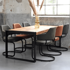 Brussels eettafel mangohout