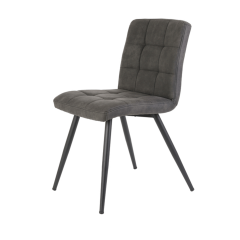 Eetkamerstoel Olive stof donkergrijs/zwart van het woonmerk Light & Living