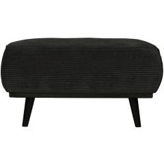 Hocker Statement Brede Platte Rib Graphite