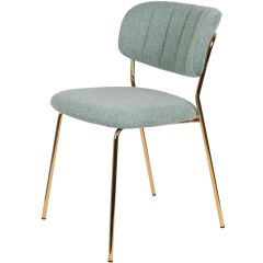 Viken eetkamerstoel stof - goud onderstel