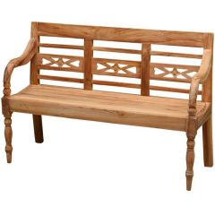 Stations tuinbank teakhout 130 cm - OUTLET