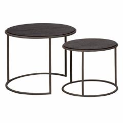 Tower Living Spello bijzettafel set rond vanaf 45 cm - grijs
