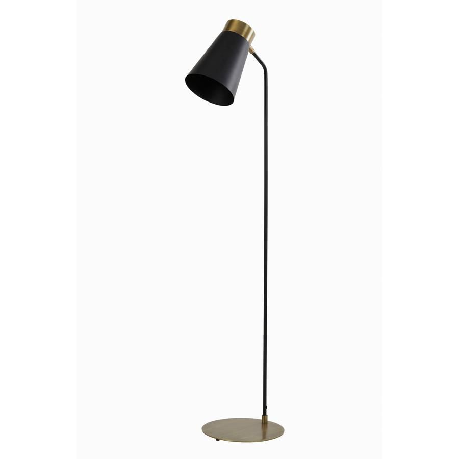 Light & Living Braja vloerlamp - mat zwart/antiek brons