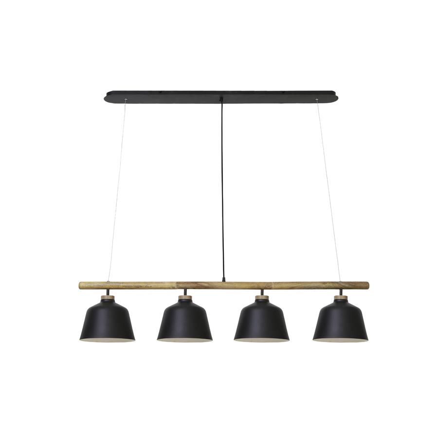 Light & Living Banu hanglamp 4L - hout zwart