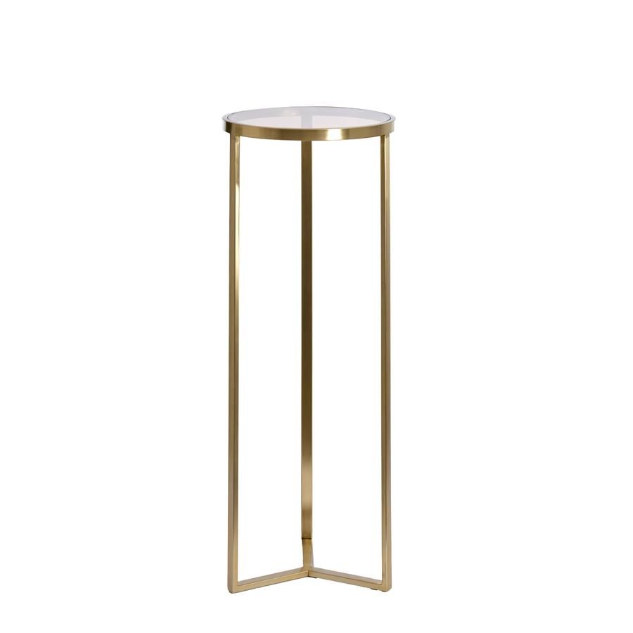 Light & Living Retiro pilaar Ø40x101 cm - glas bruin/licht goud