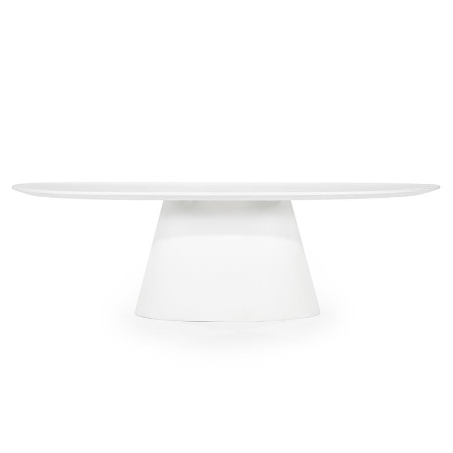Eleonora Ovale eettafel Elin - 250x110 cm - wit
