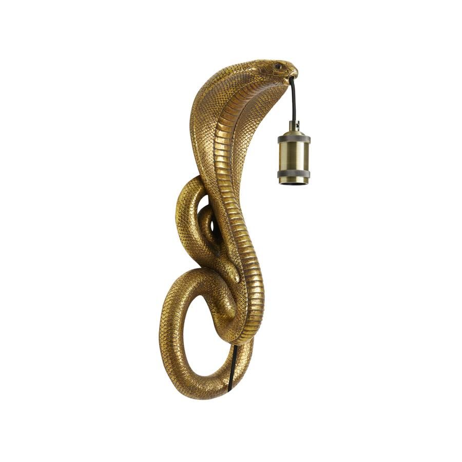 Light & Living Snake wandlamp 18,5x18x52 cm - antiek brons